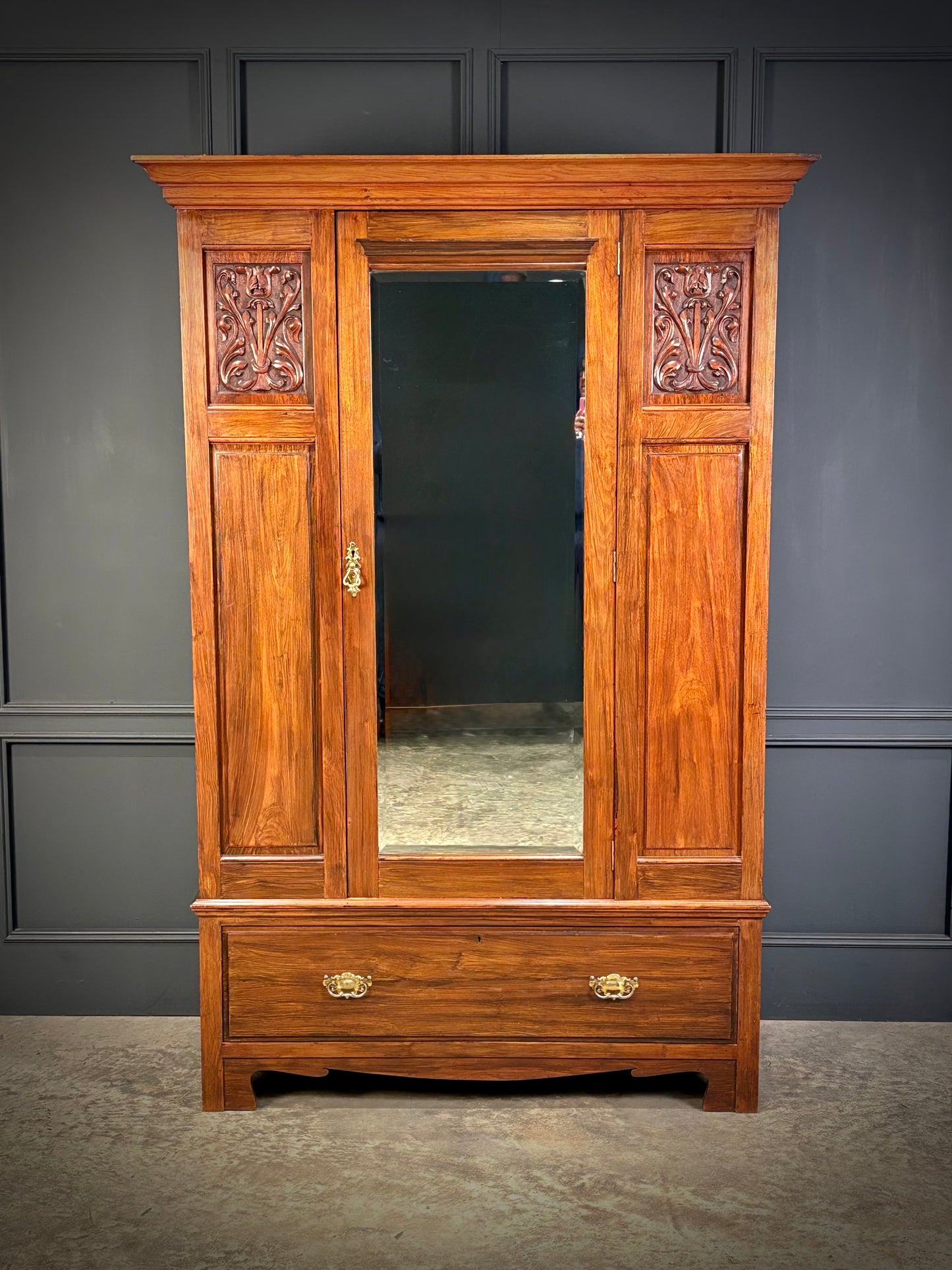 Edwardian Walnut Wardrobe