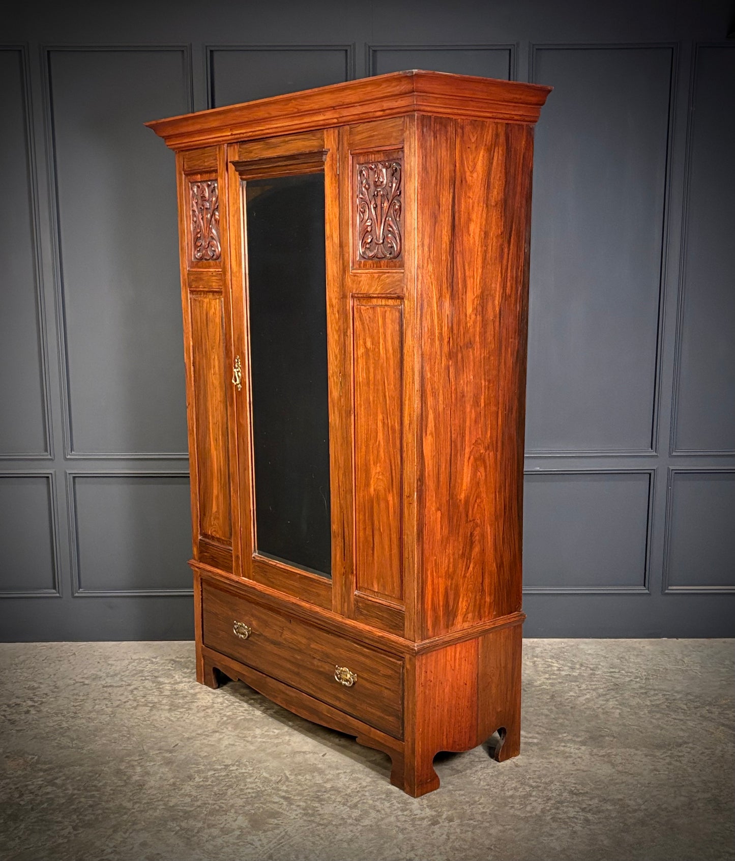 Edwardian Walnut Wardrobe