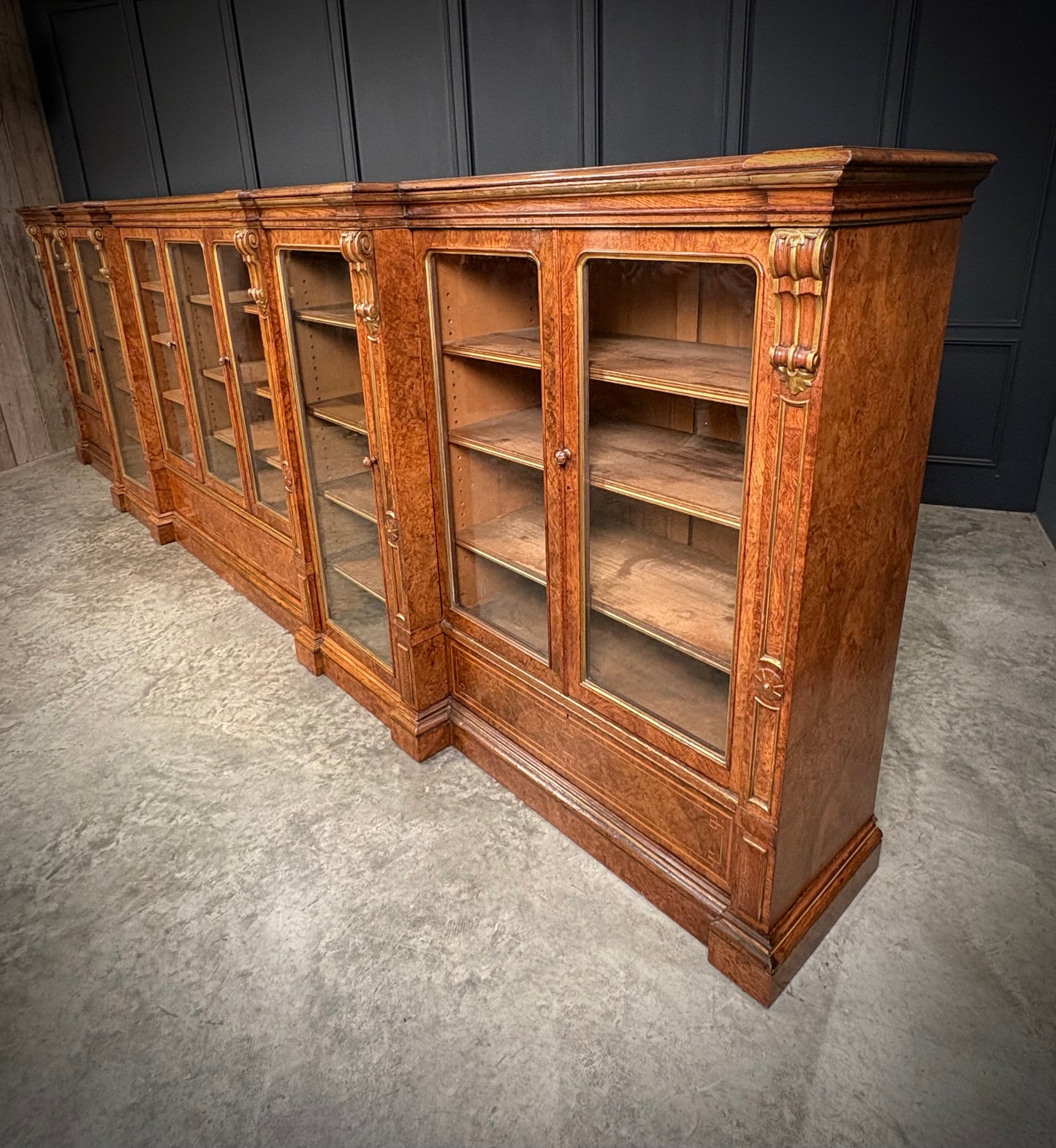 Impressive Large Pollard Oak Library Bookcase