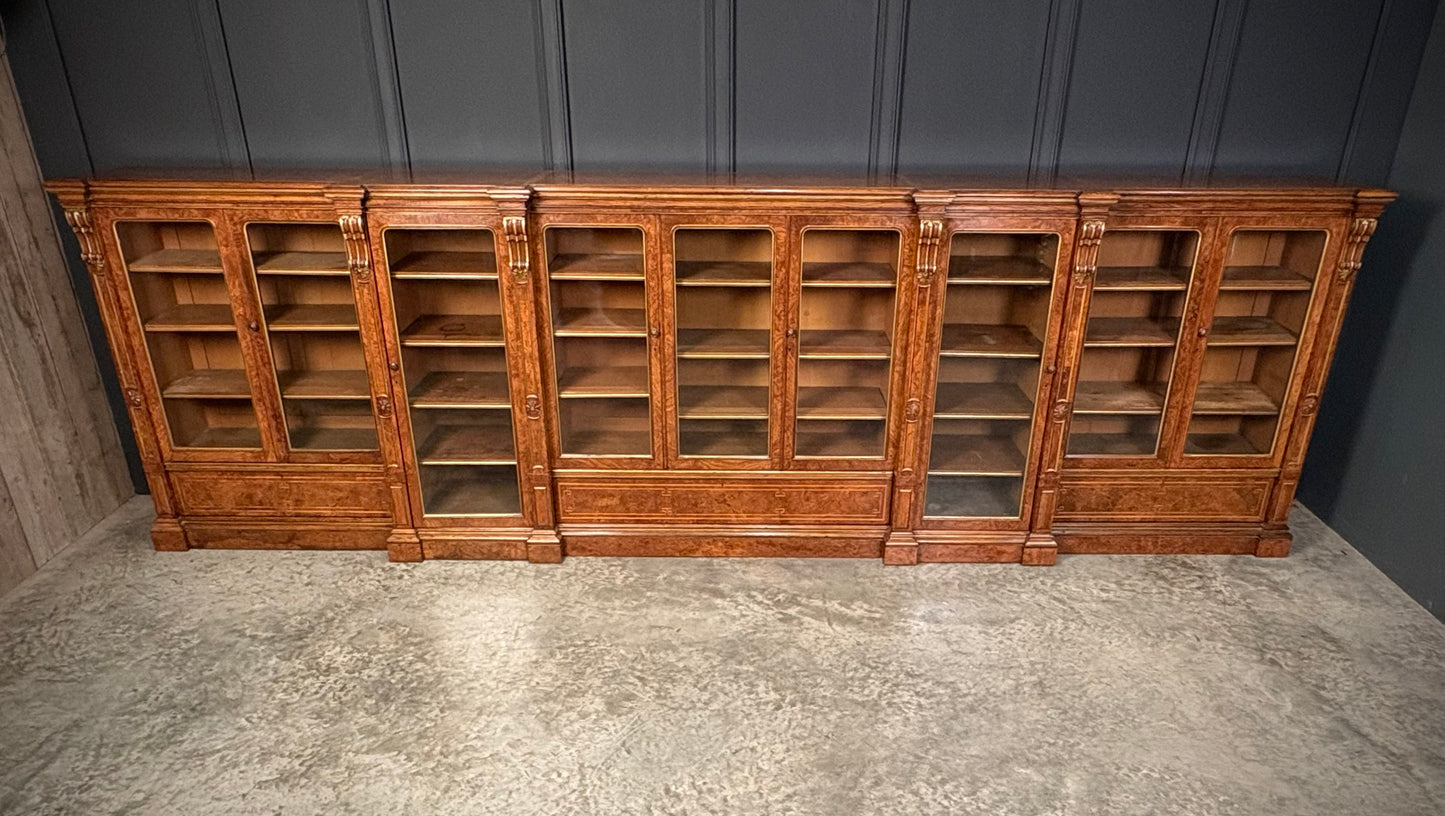 Impressive Large Pollard Oak Library Bookcase