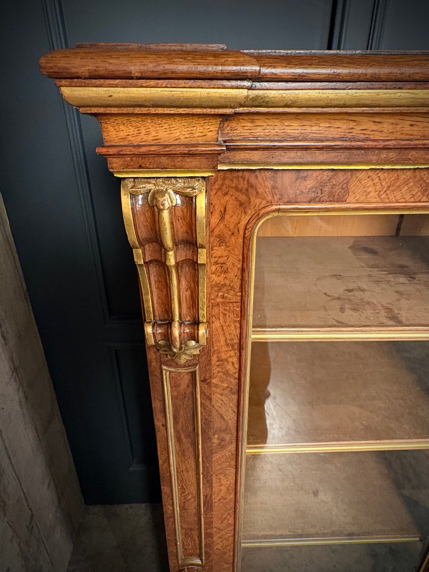 Impressive Large Pollard Oak Library Bookcase