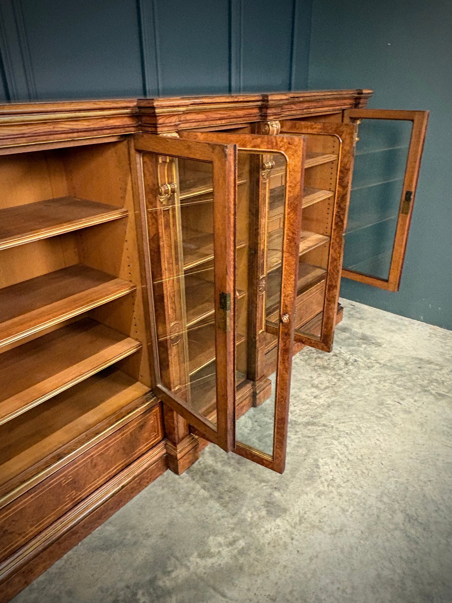 Impressive Large Pollard Oak Library Bookcase