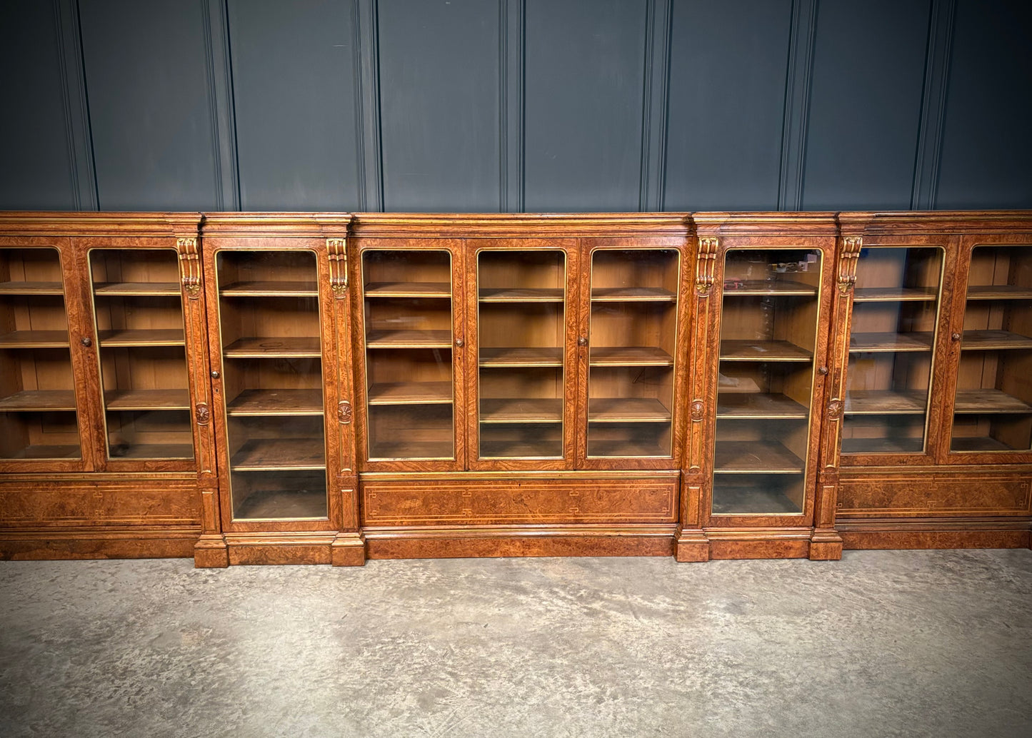 Impressive Large Pollard Oak Library Bookcase