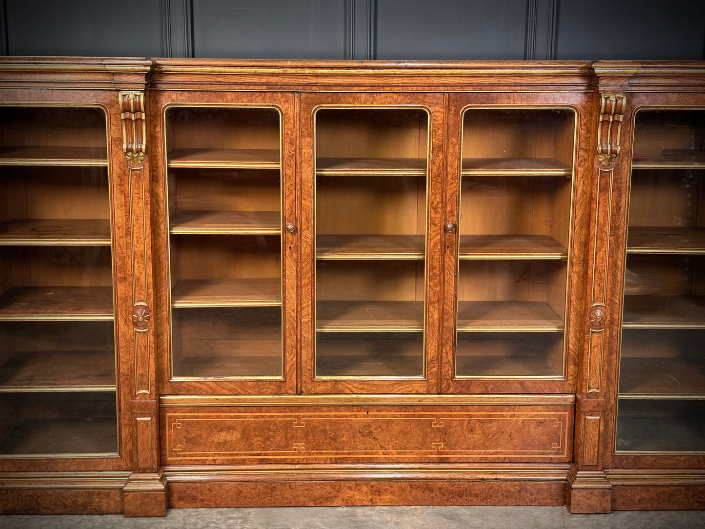 Impressive Large Pollard Oak Library Bookcase