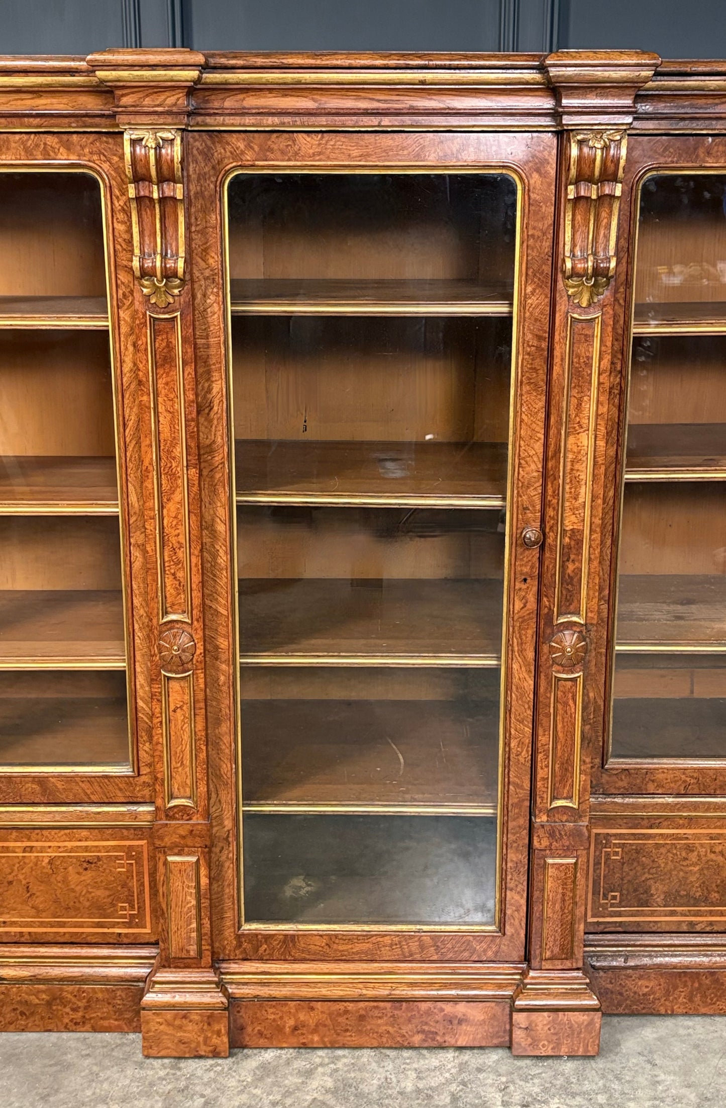 Impressive Large Pollard Oak Library Bookcase