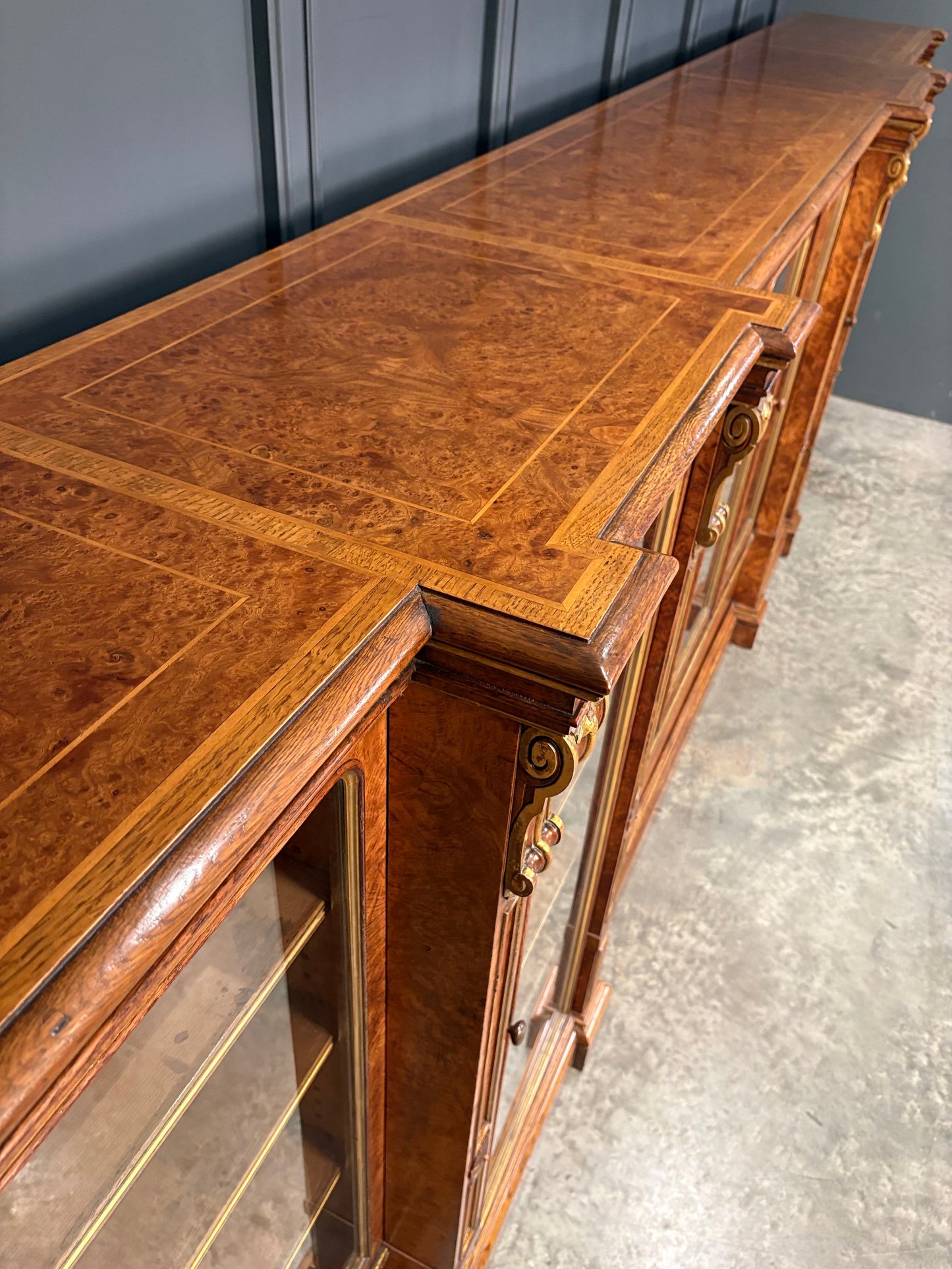 Impressive Large Pollard Oak Library Bookcase