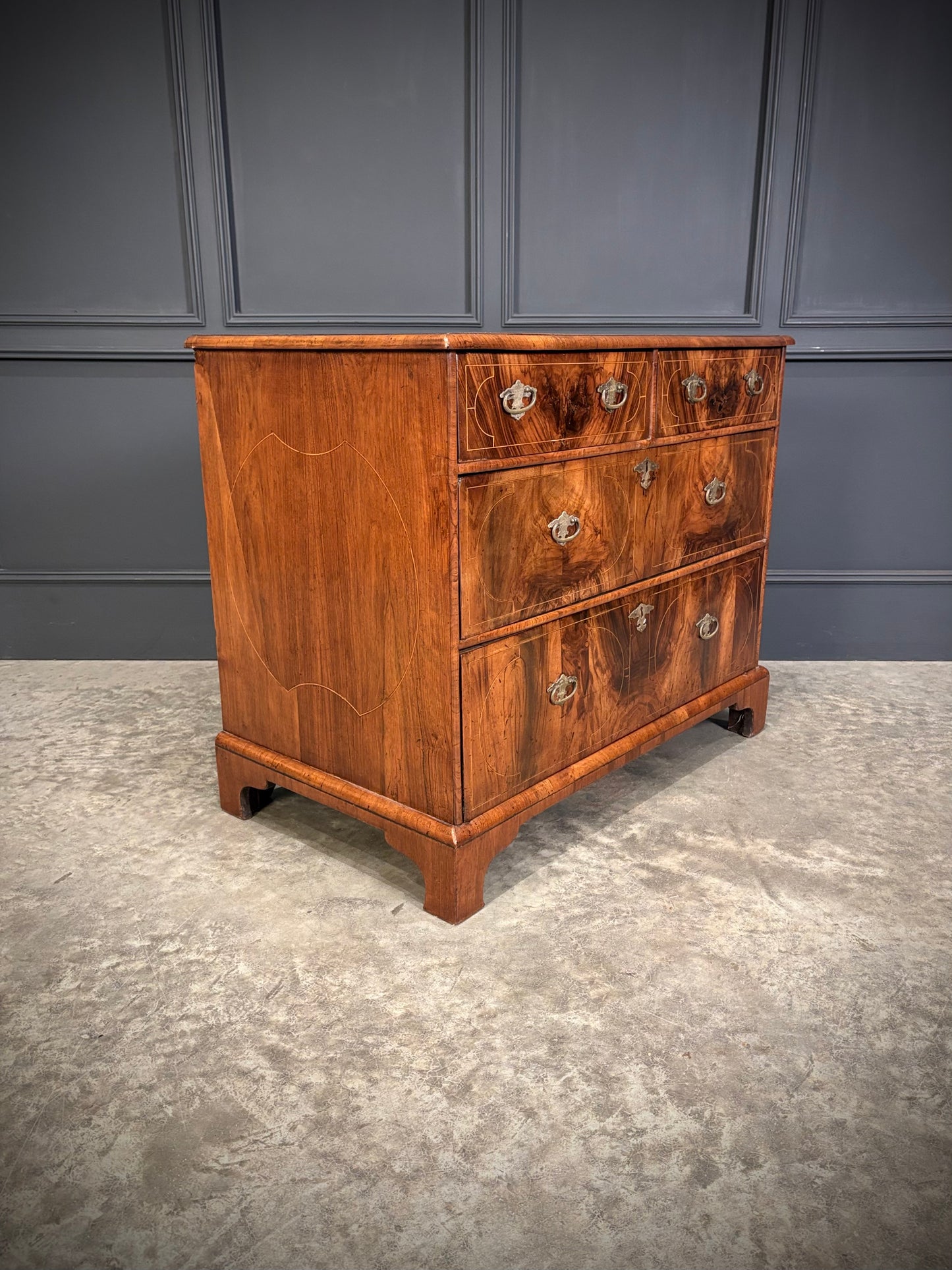 William & Mary Inlaid Walnut Chest of Drawers