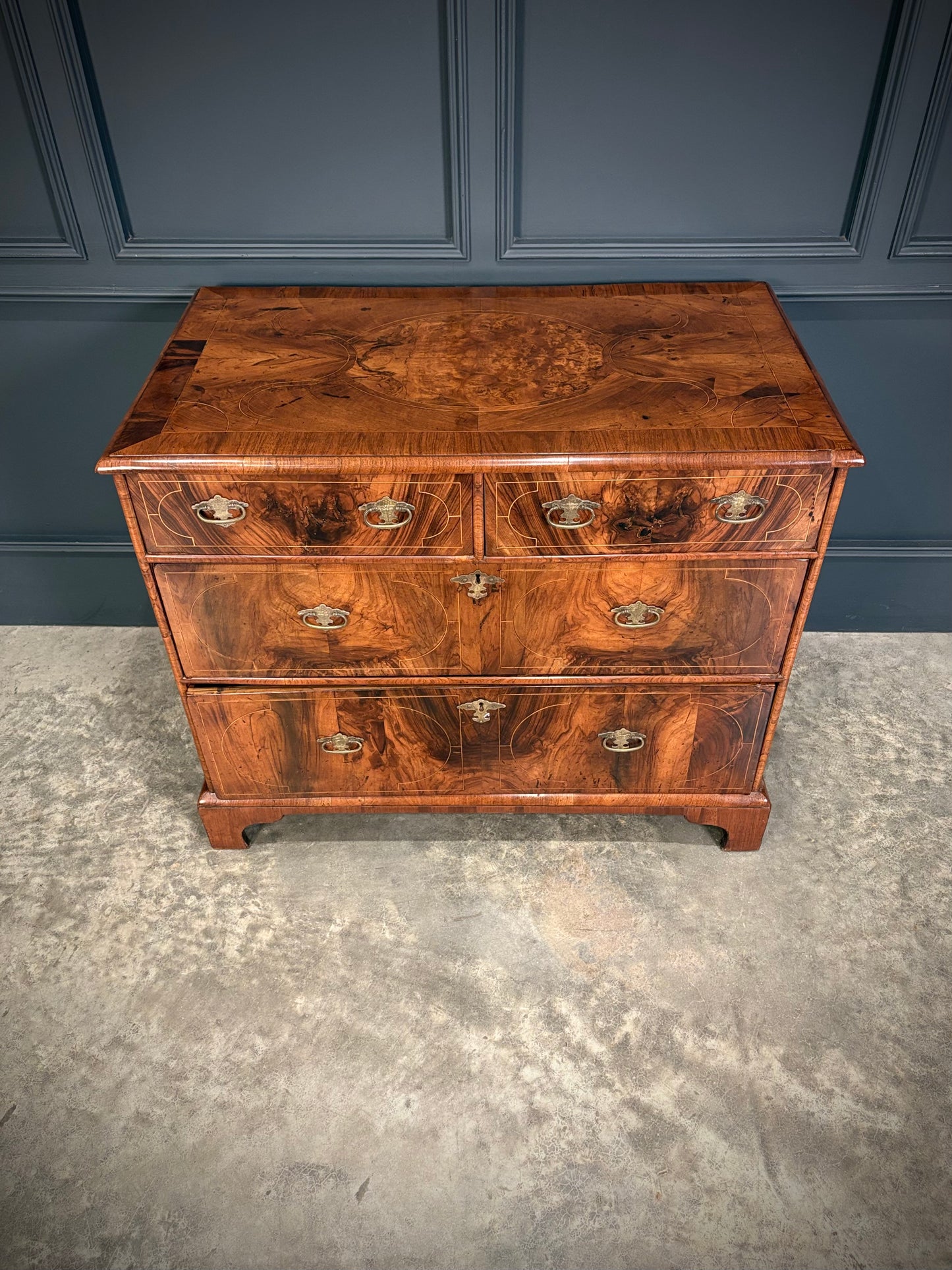 William & Mary Inlaid Walnut Chest of Drawers