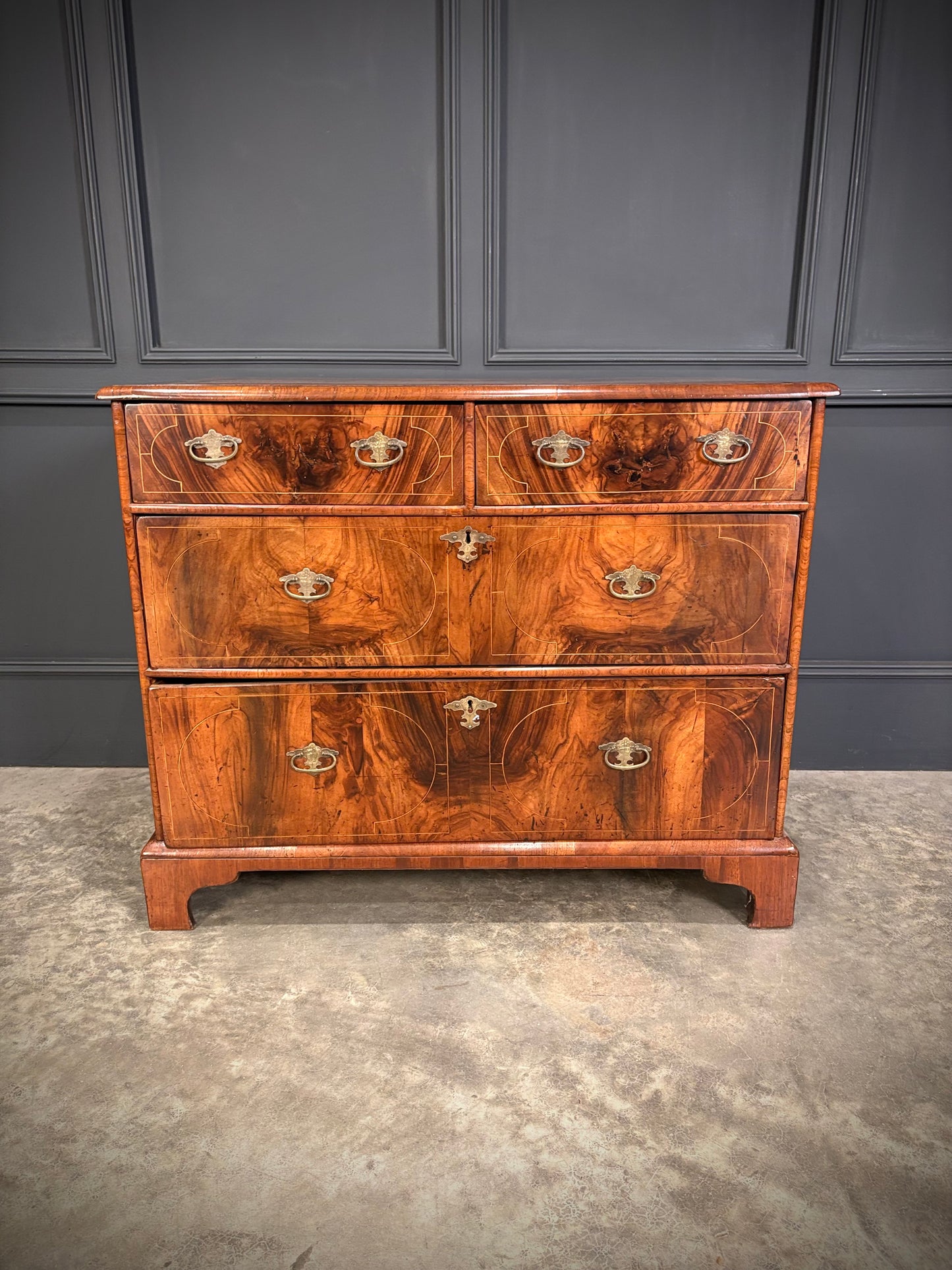 William & Mary Inlaid Walnut Chest of Drawers