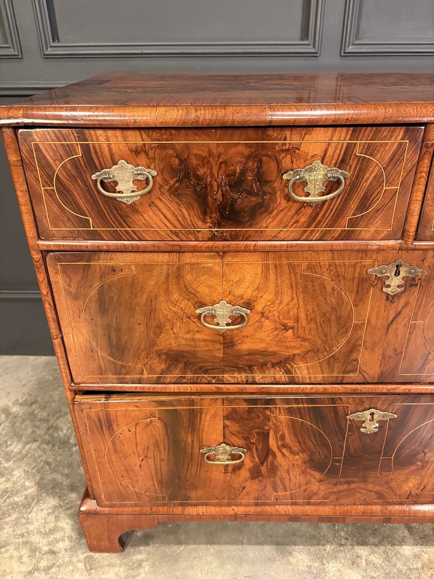 William & Mary Inlaid Walnut Chest of Drawers