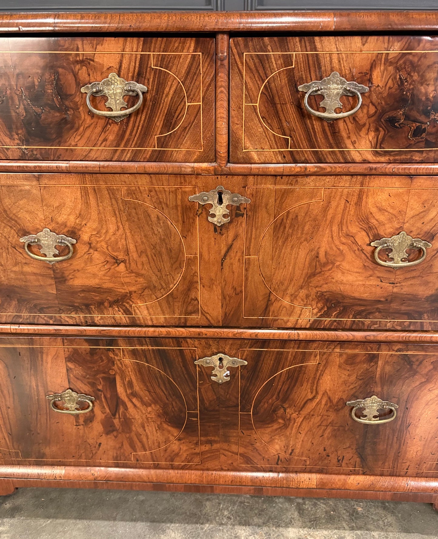 William & Mary Inlaid Walnut Chest of Drawers