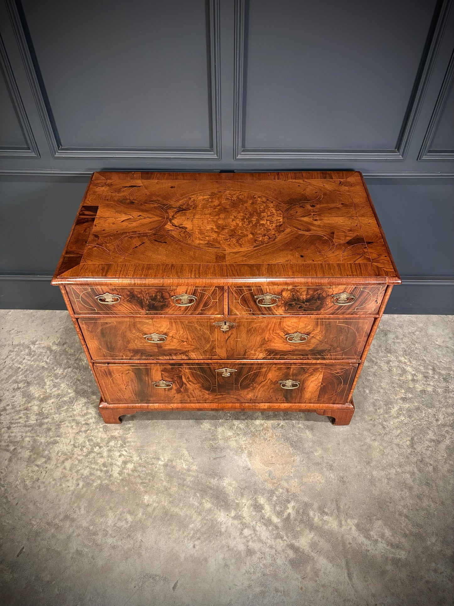 William & Mary Inlaid Walnut Chest of Drawers