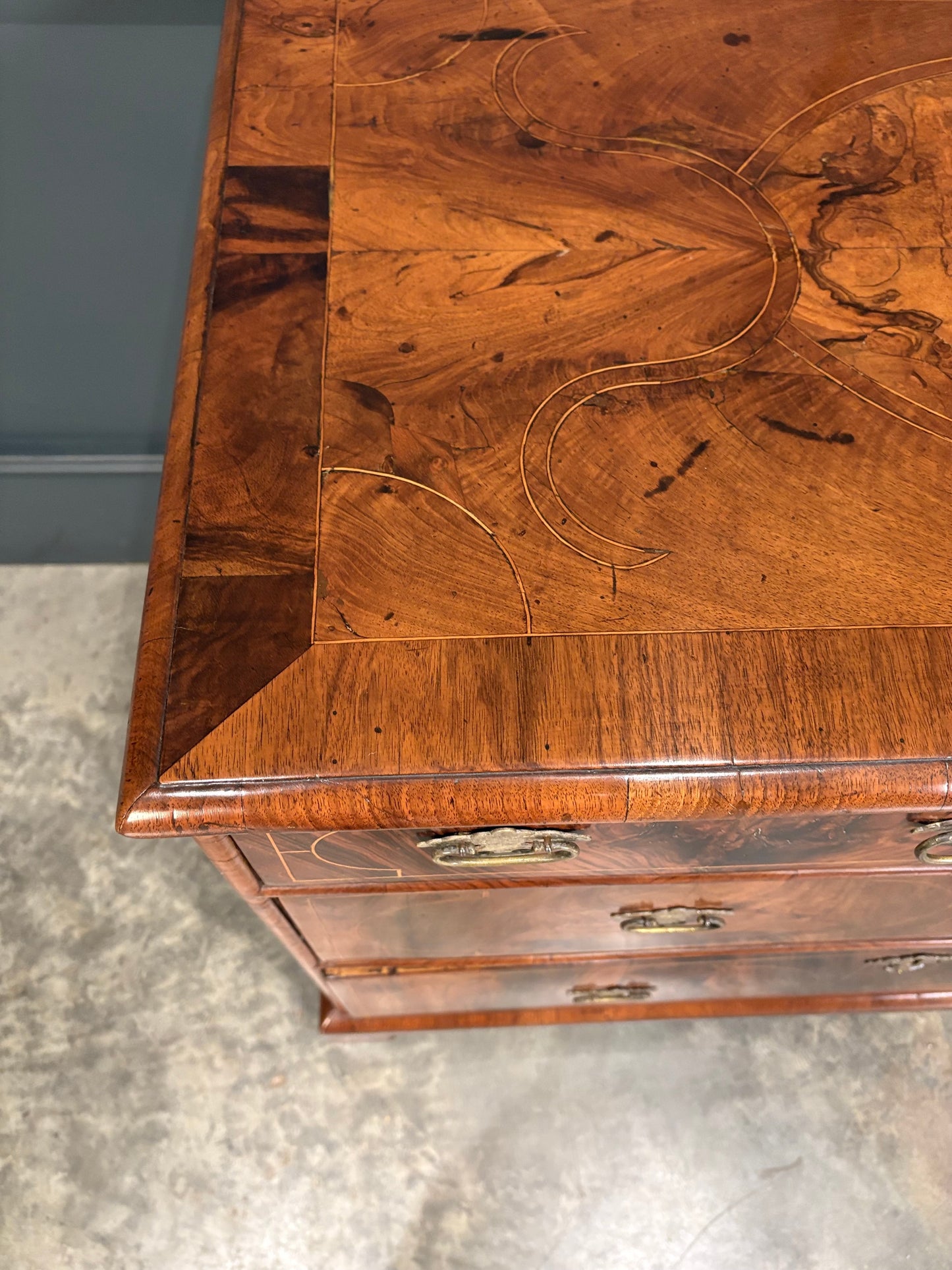 William & Mary Inlaid Walnut Chest of Drawers
