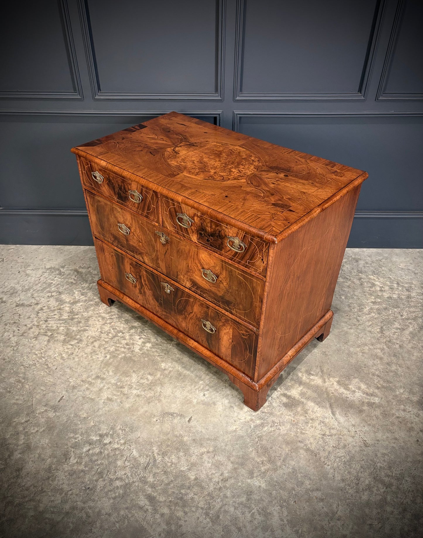 William & Mary Inlaid Walnut Chest of Drawers