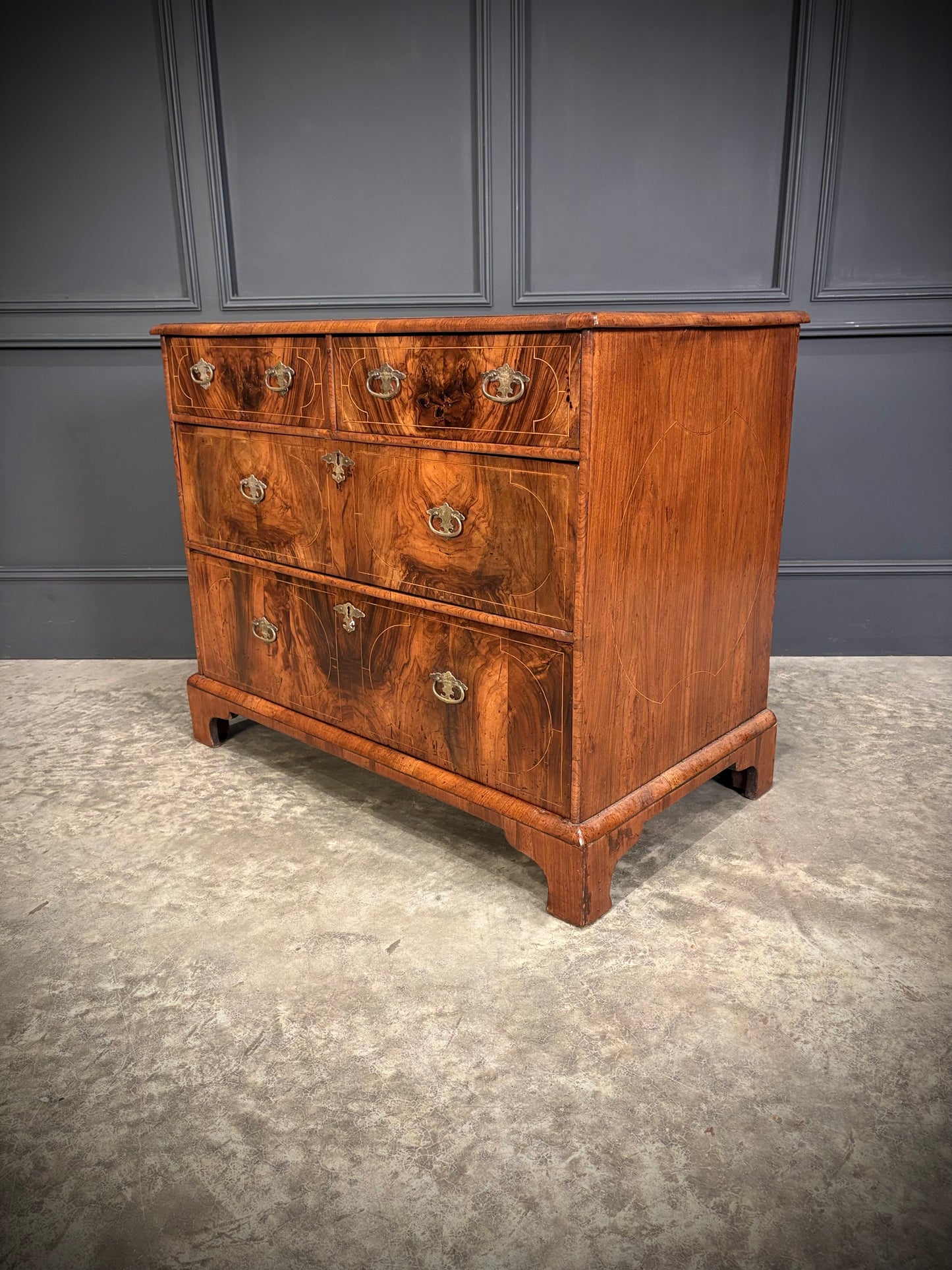 William & Mary Inlaid Walnut Chest of Drawers