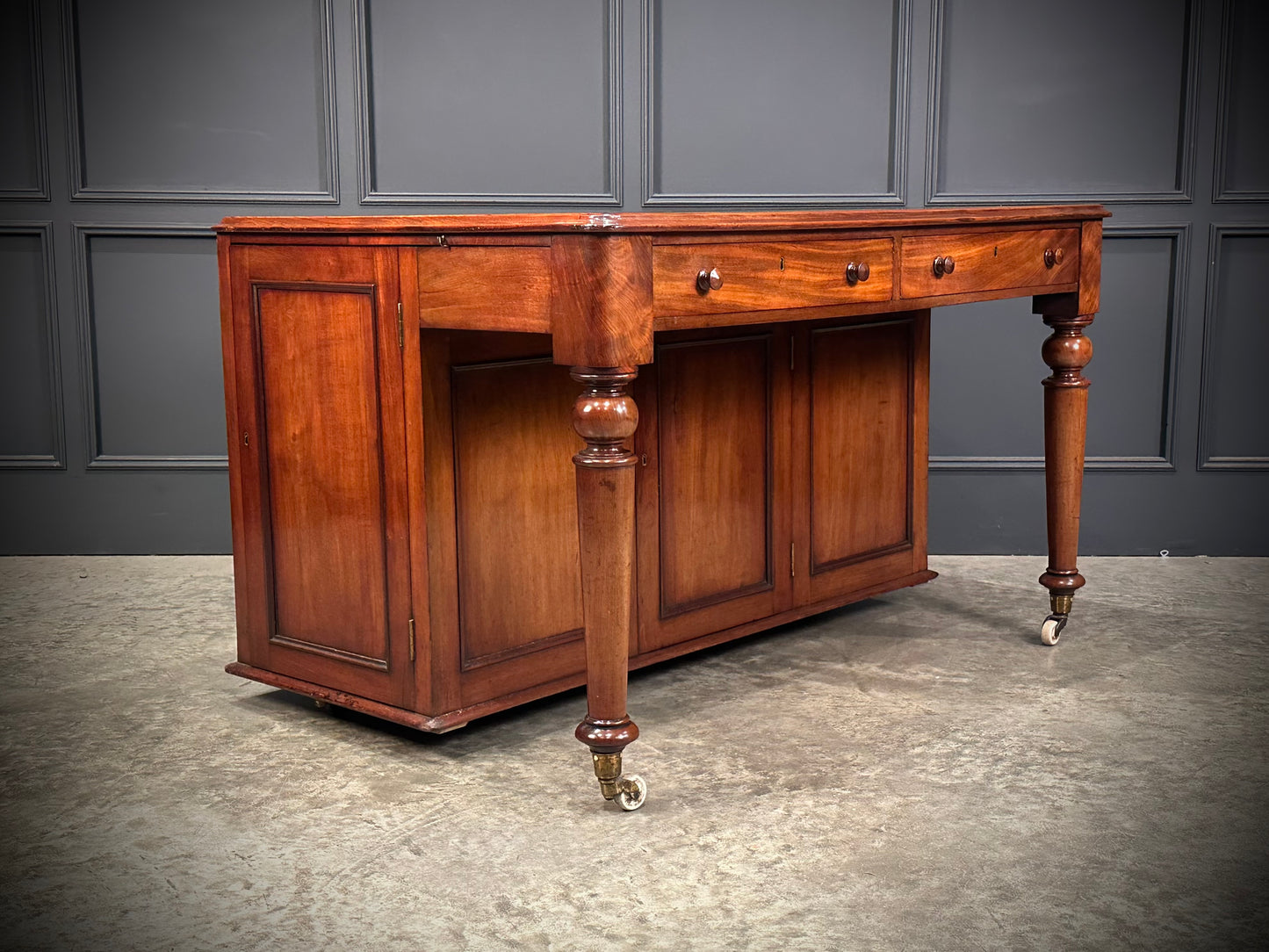 Rare Victorian Mahogany Specimen Desk