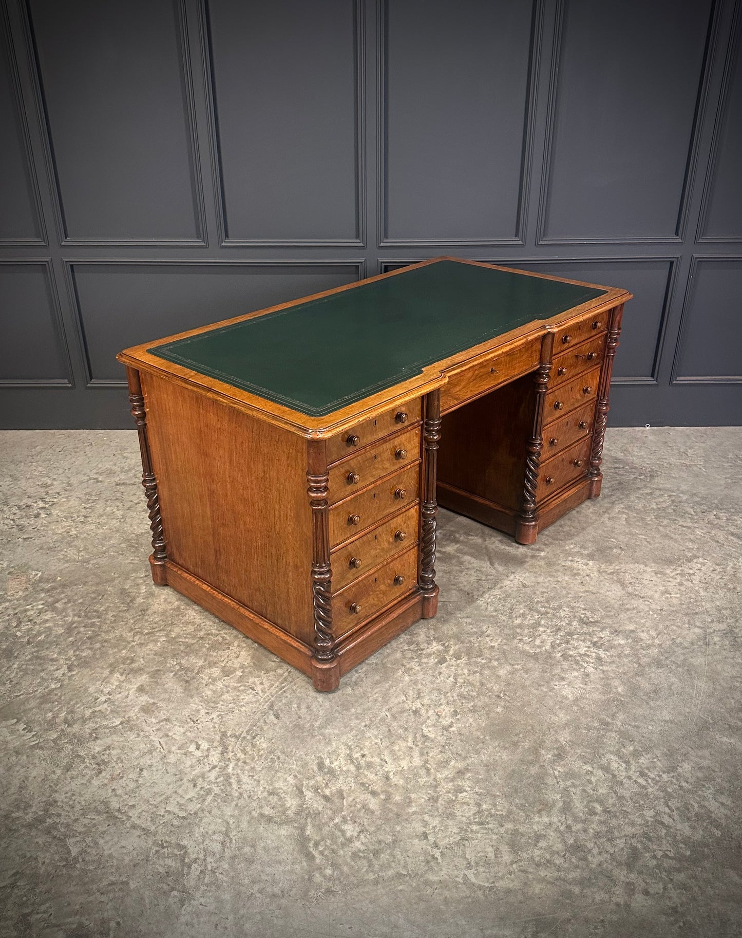 Victorian Figured Walnut Desk