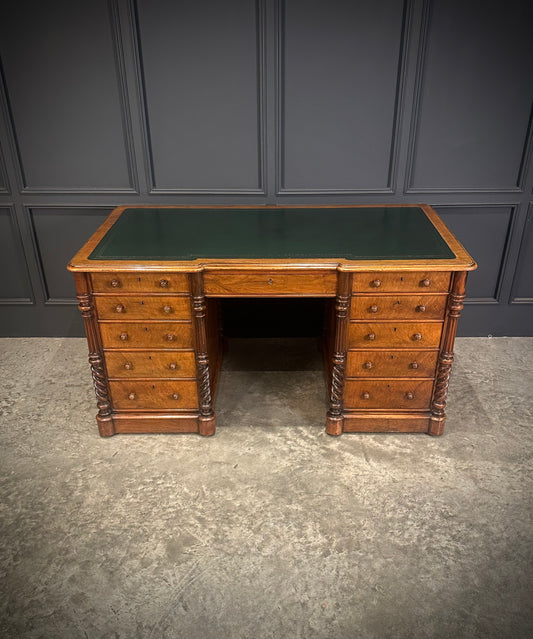 Victorian Figured Walnut Desk