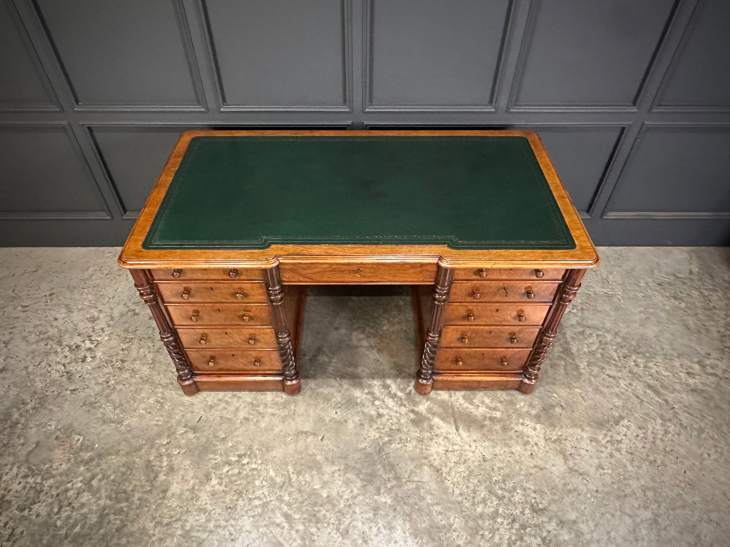 Victorian Figured Walnut Desk