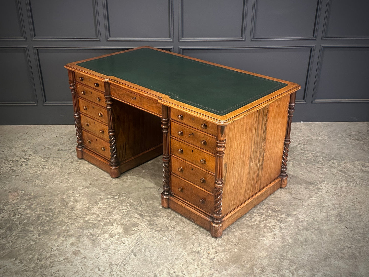 Victorian Figured Walnut Desk