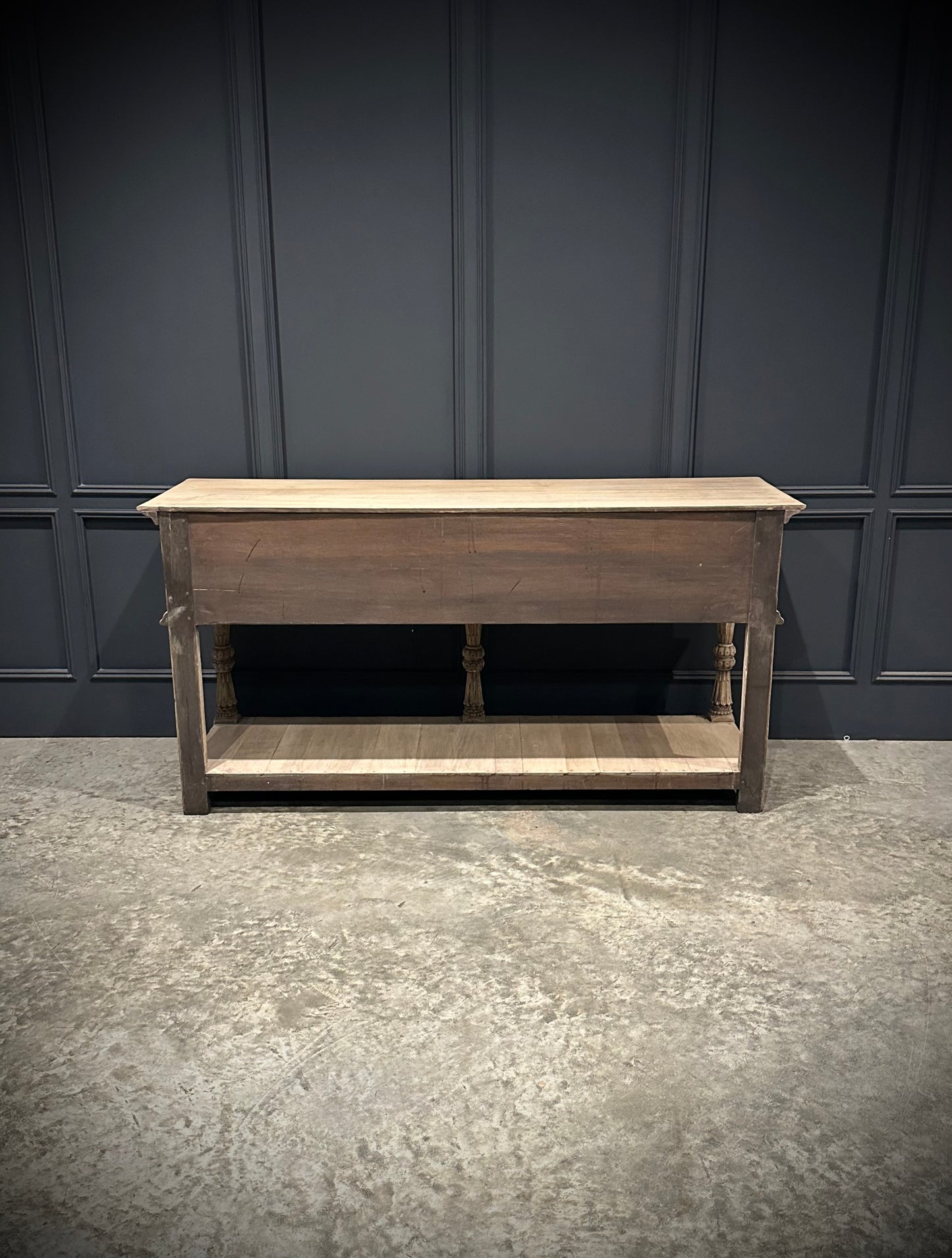 Carved Bleached Oak Potboard Dresser