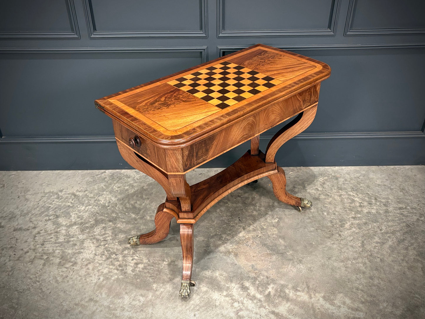 Regency Mahogany Games/Chess Table