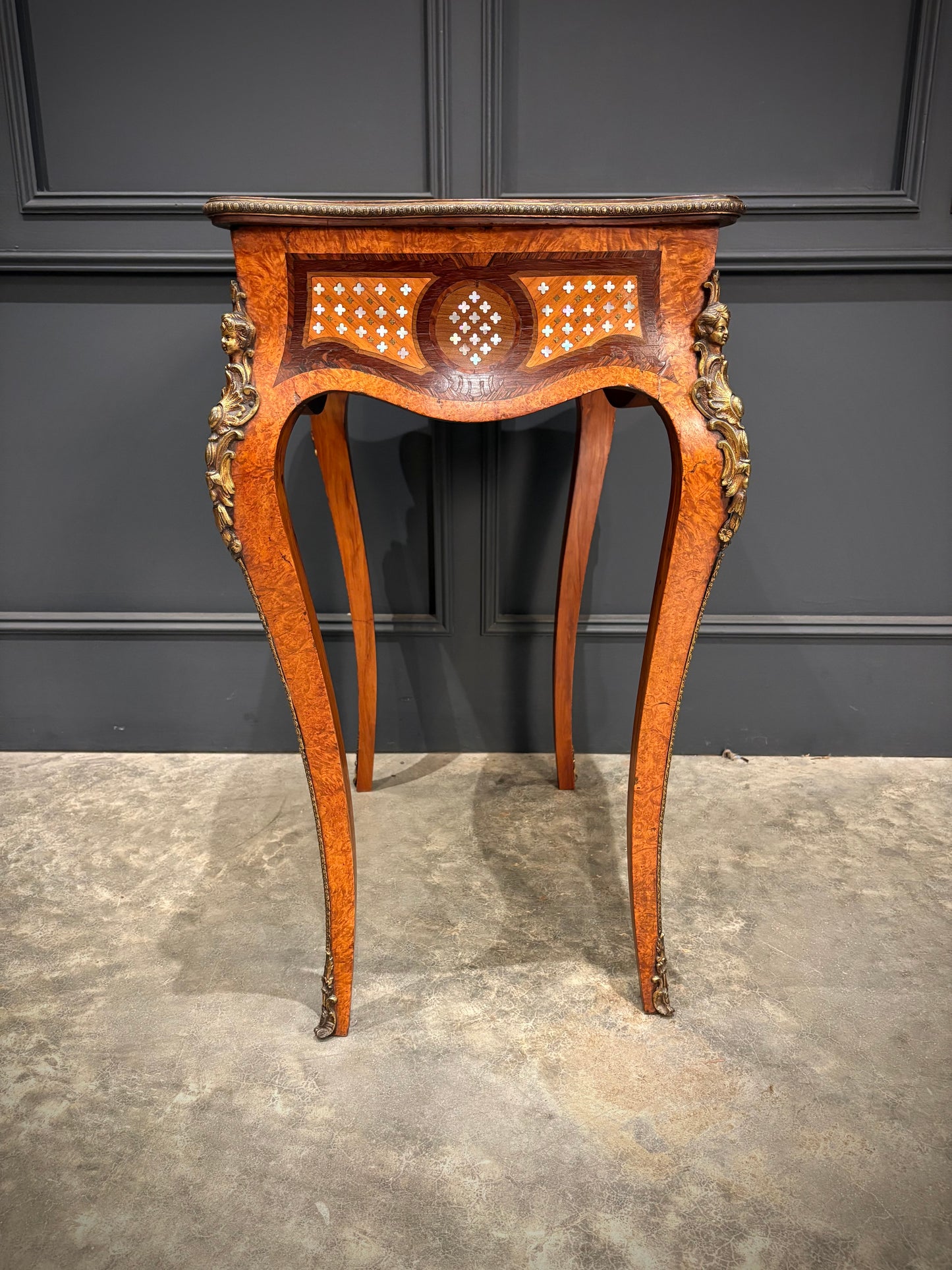 French Ormolu Mounted Side Table