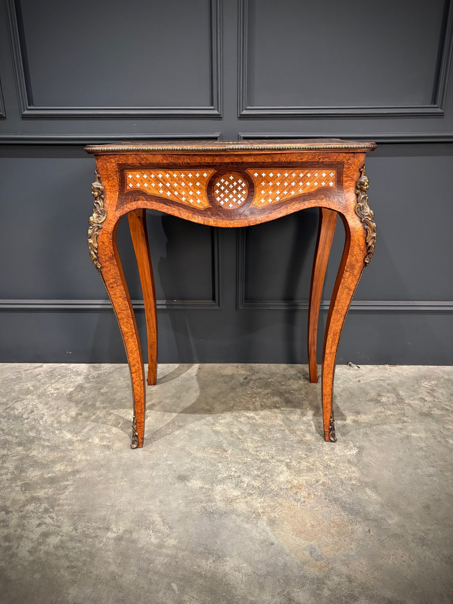 French Ormolu Mounted Side Table