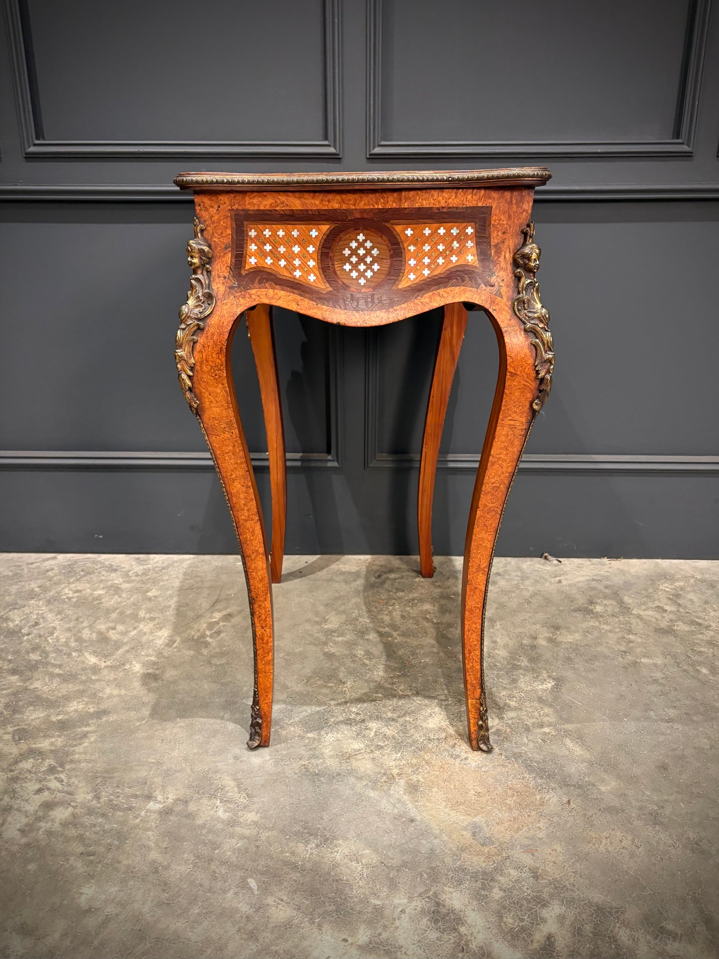 French Ormolu Mounted Side Table