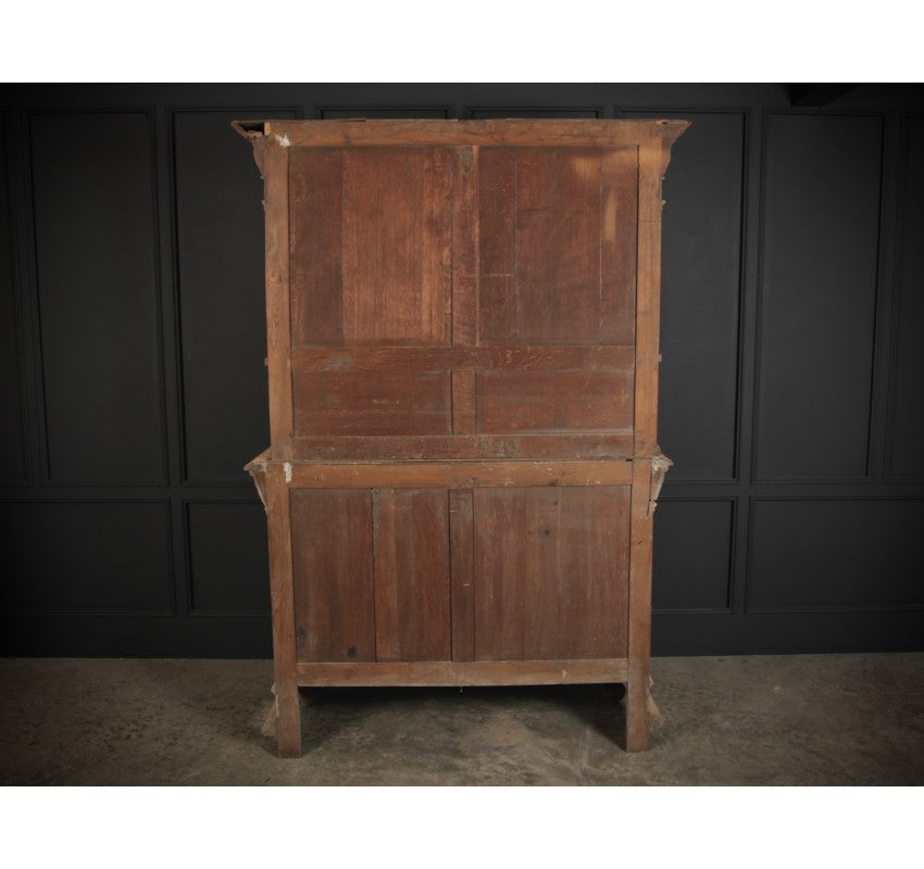 Large Carved Oak Dresser Cabinet