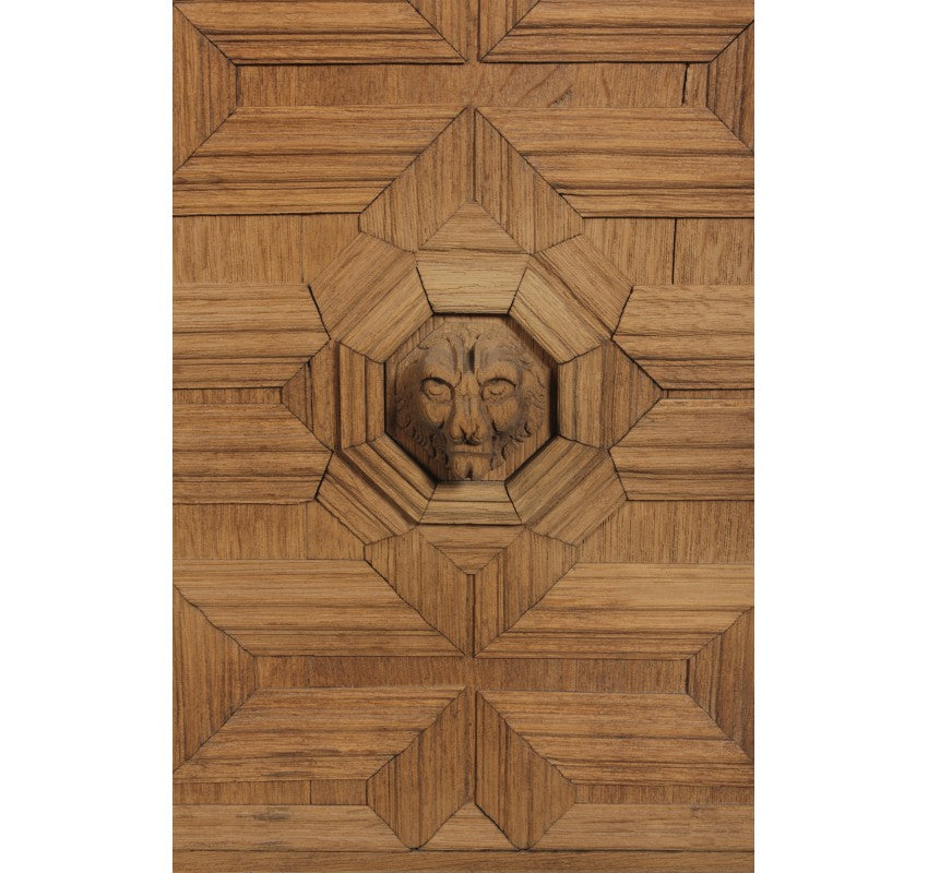 Large Carved Oak Dresser Cabinet