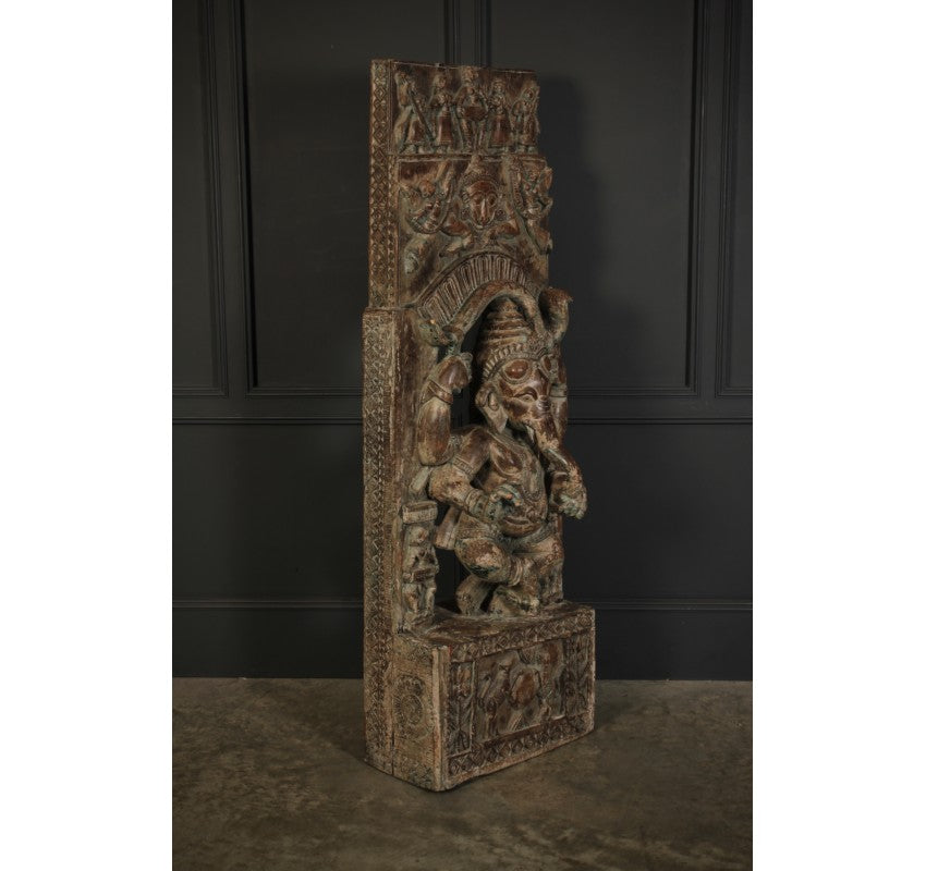 Large Decorative Indian Stained Hardwood Carving