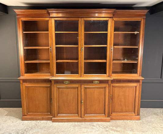 Large Breakfront Mahogany Bookcase by Shoolbred