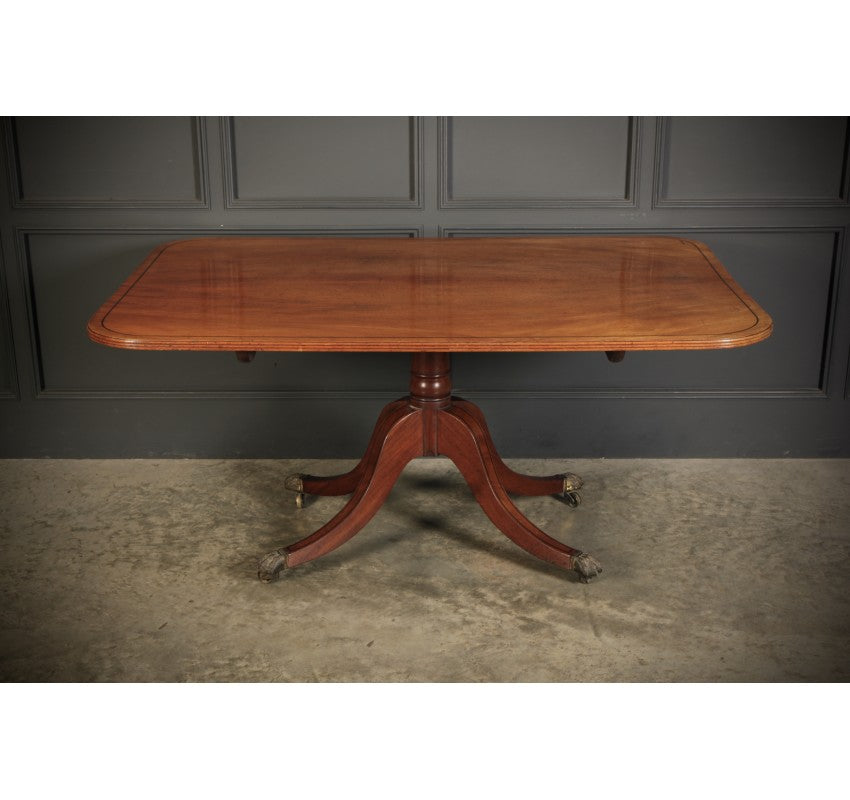 Large Regency Mahogany Tilt Top Dining Table