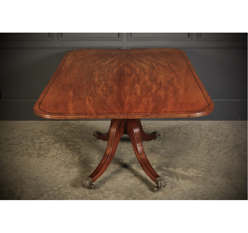 Large Regency Mahogany Tilt Top Dining Table