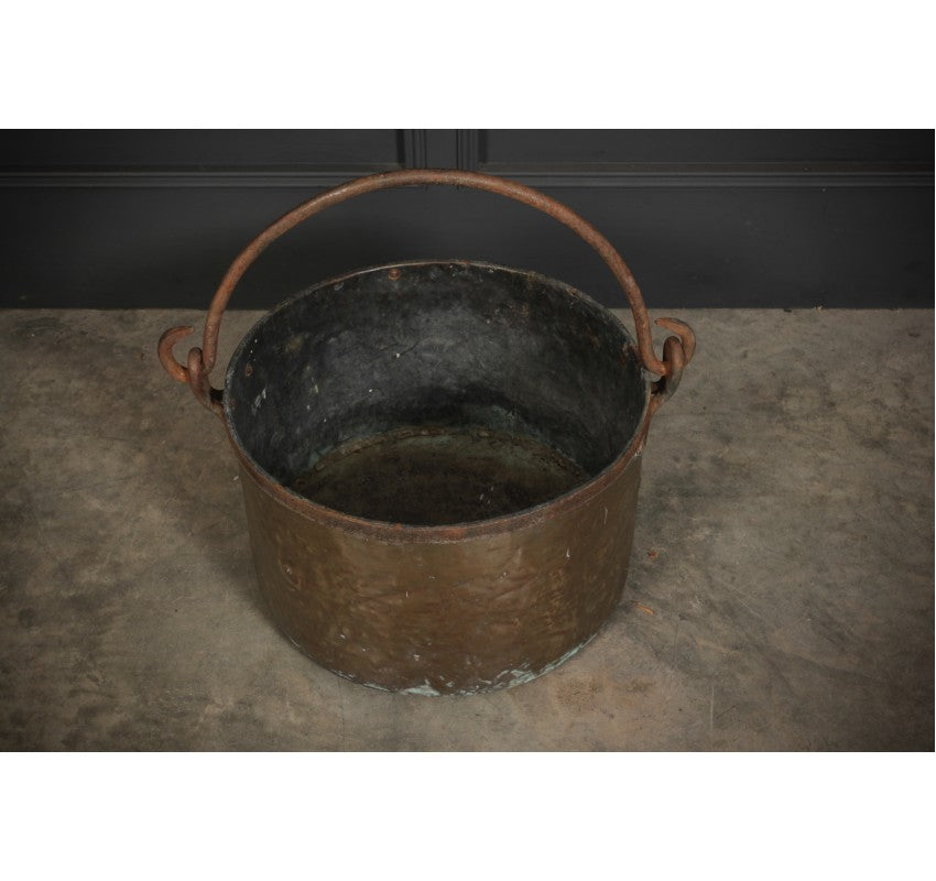 Large Victorian Brass Cauldron