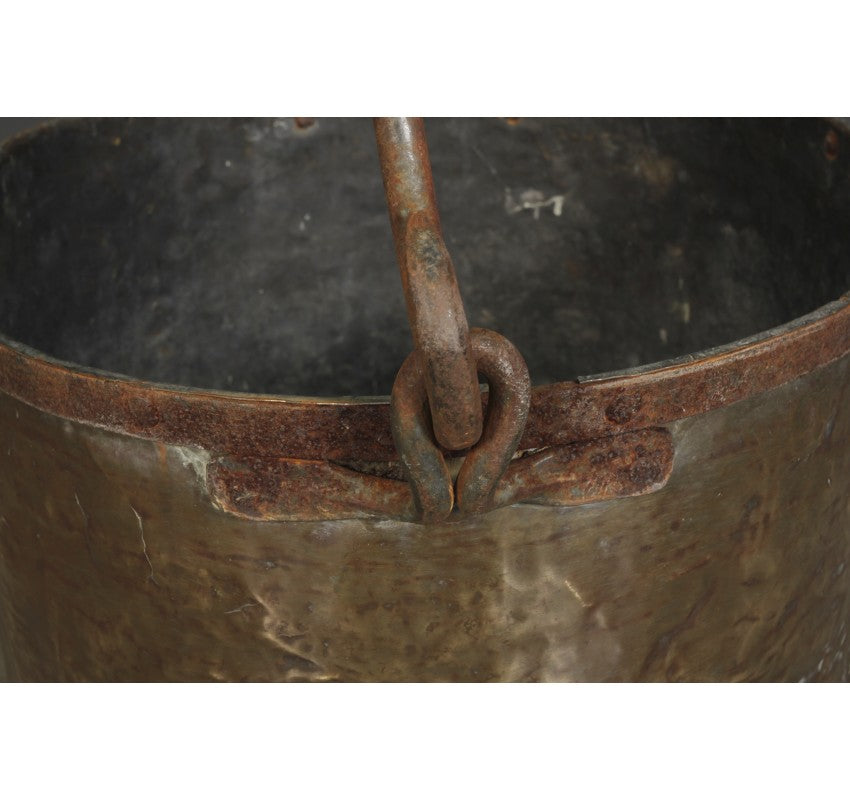 Large Victorian Brass Cauldron