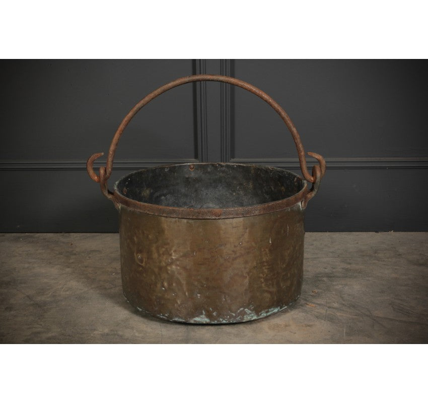 Large Victorian Brass Cauldron