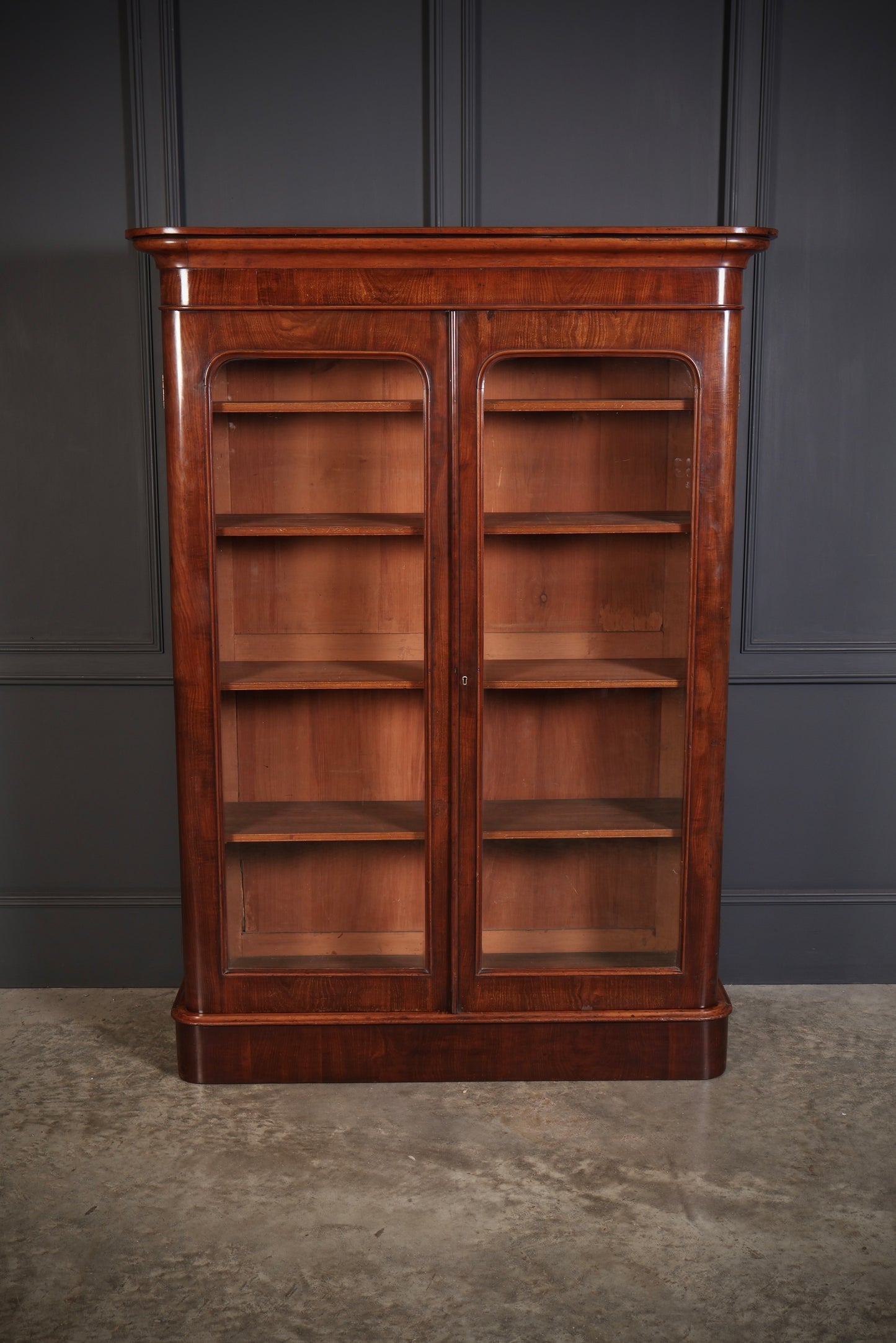 Large Victorian Mahogany Glazed Bookcase