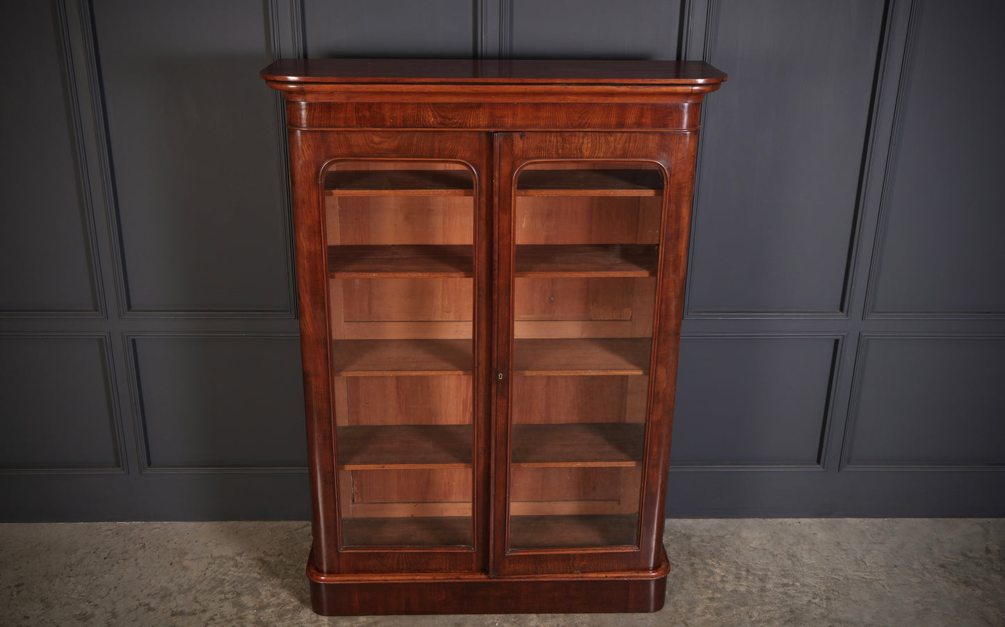 Large Victorian Mahogany Glazed Bookcase