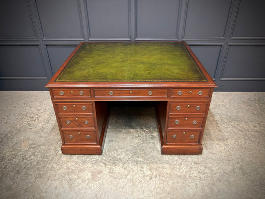 Large Victorian Mahogany Partners Desk