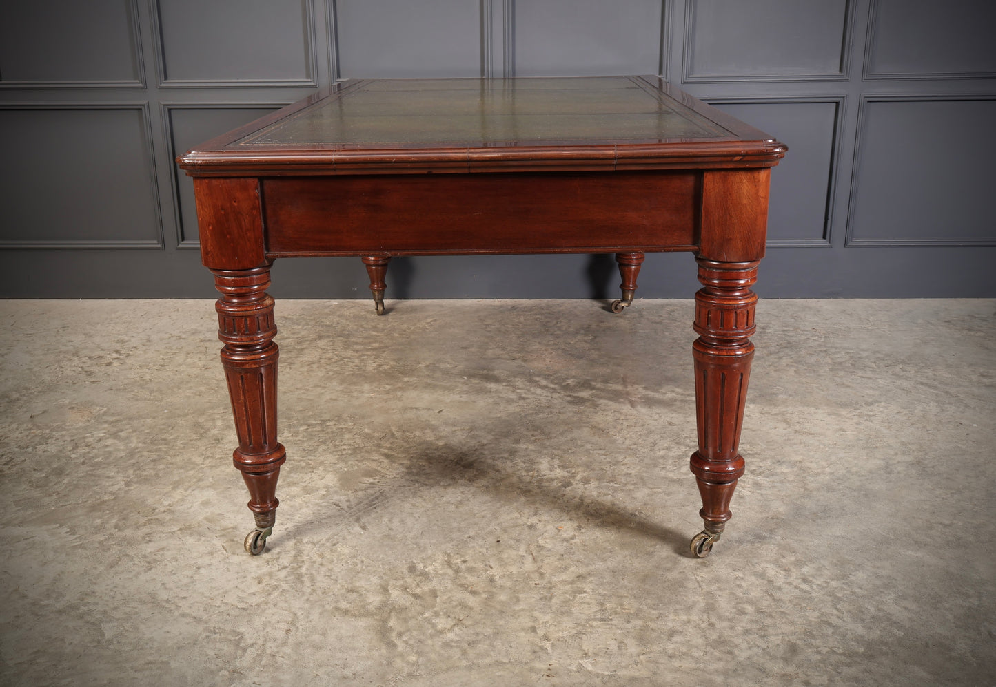 Large Victorian Mahogany Partners Writing Table by Maple & Co.