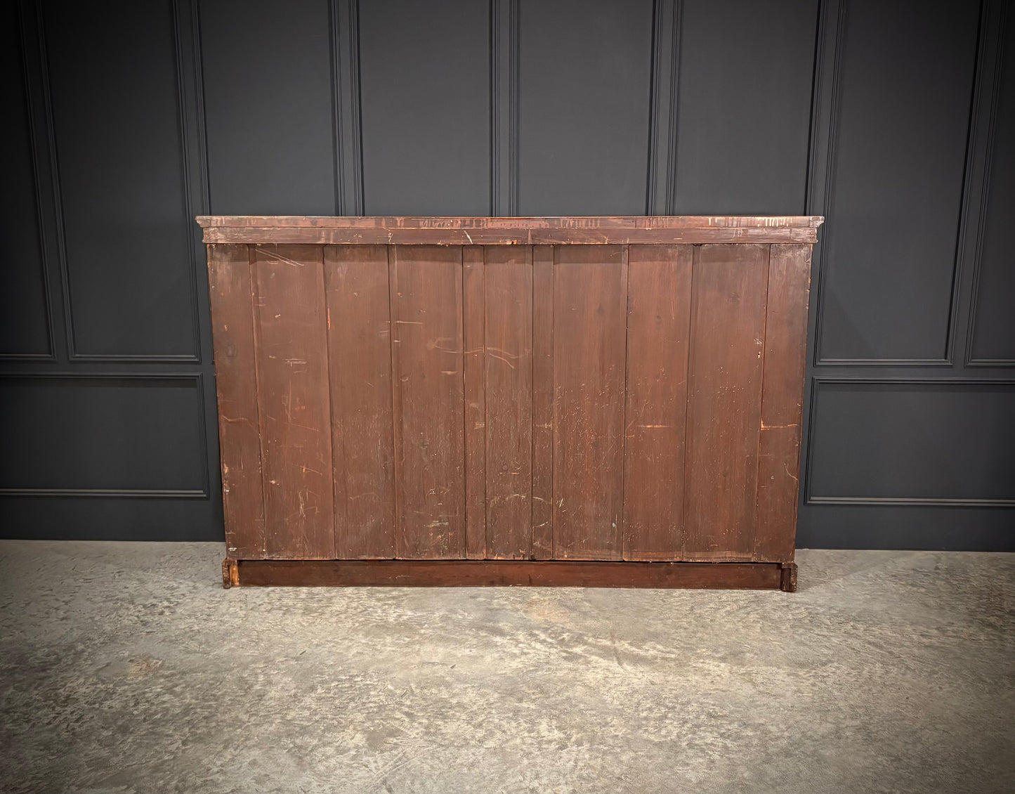 Large Breakfront Walnut Bookcase by Maple & Co.