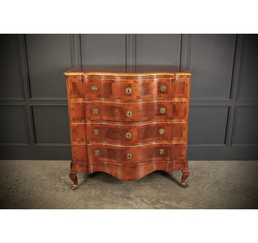 Large Walnut Serpentine Shaped Chest