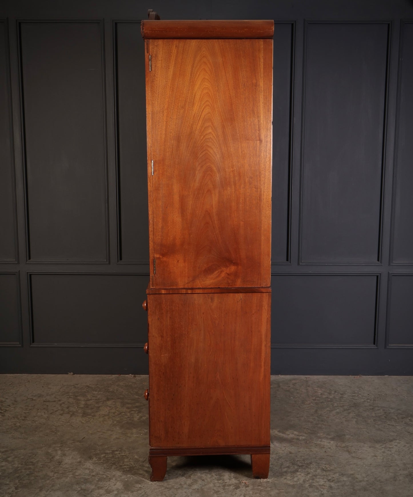 Late Regency Mahogany Linen Press