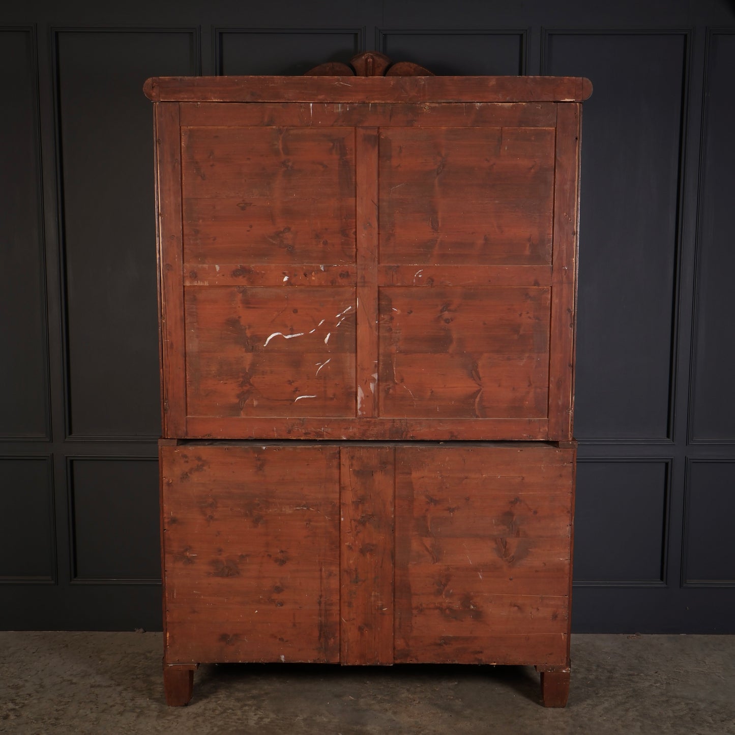 Late Regency Mahogany Linen Press