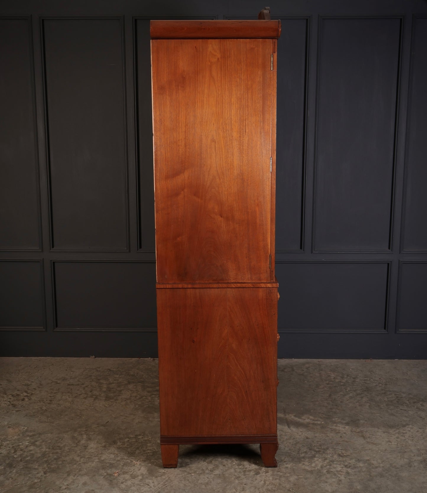 Late Regency Mahogany Linen Press
