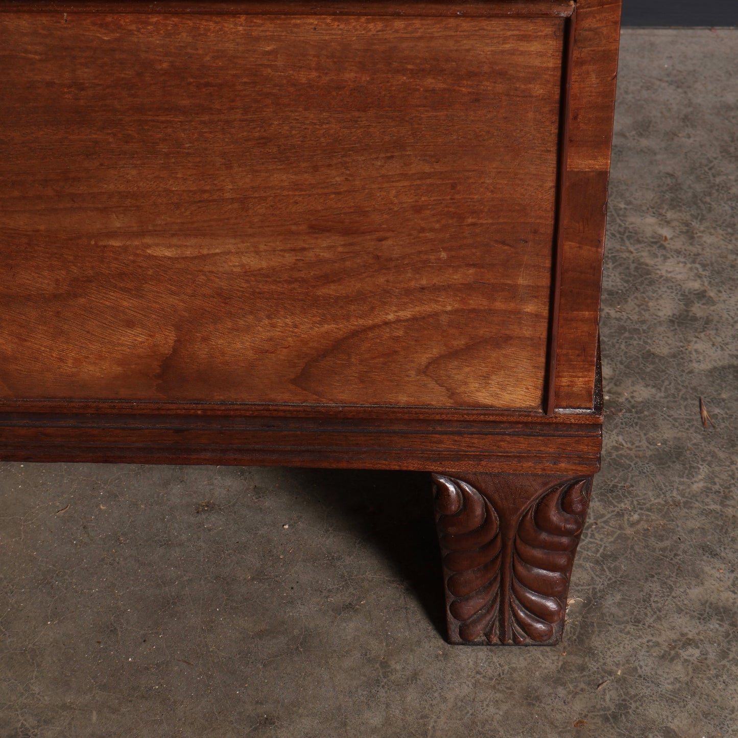 Late Regency Mahogany Linen Press