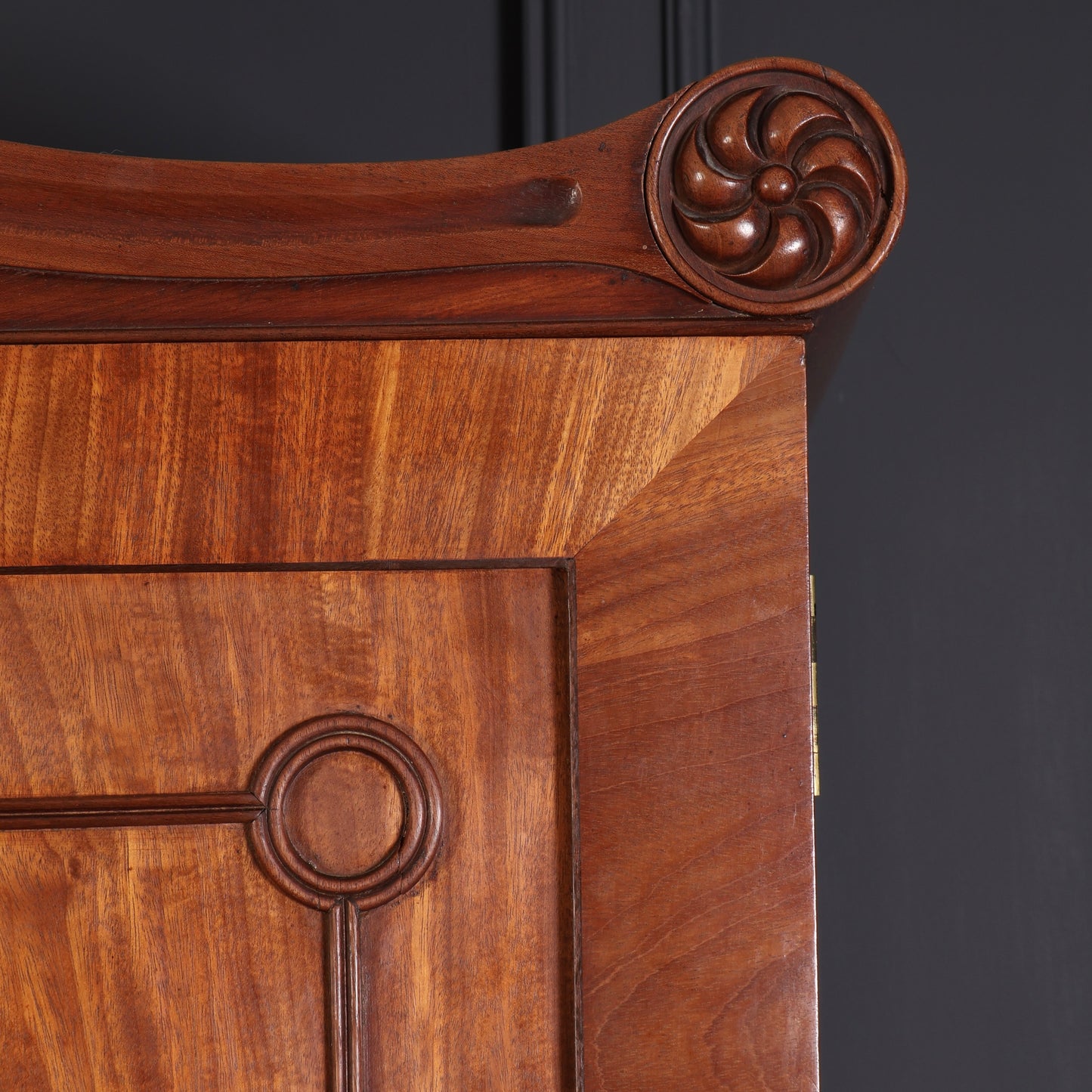 Late Regency Mahogany Linen Press