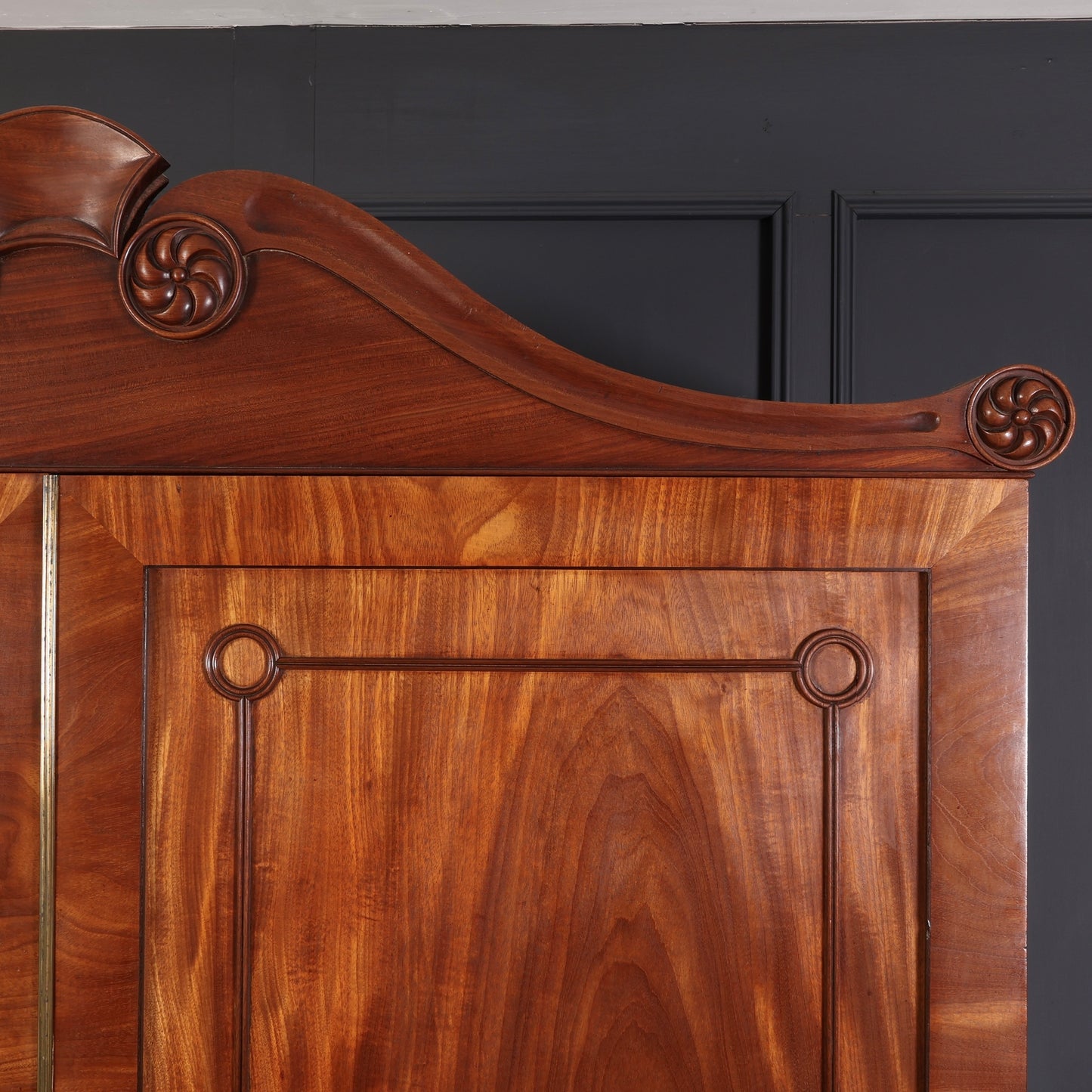 Late Regency Mahogany Linen Press